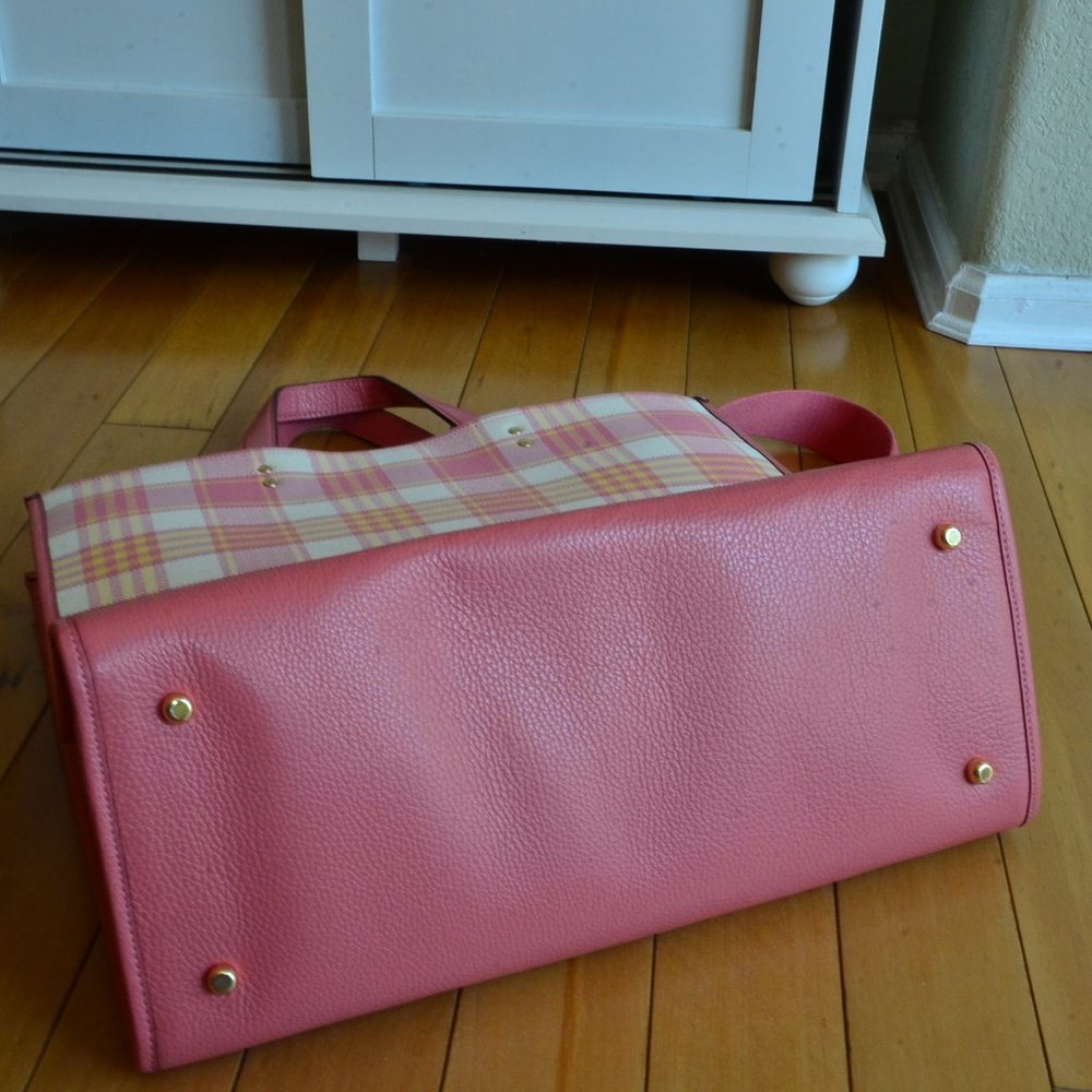Coach Pink Plaid Tote Bag - Picture 11 of 11